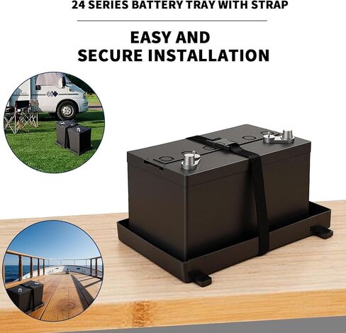 علبة بطارية المجموعة 24 للسيارات والبحرية والقوارب وصينية بطارية RV، سلسلة مع حزام، علبة بطارية للقوارب (24 سلسلة) in Kuwait