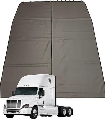Sleeper Cab Privacy Curtains for Freightliner Cascadia (2008-2017) High Roof Sleeper Interior Fabric- (Graphite) in Saudi Arabia