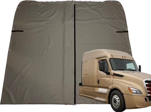 Sleeper Cab Privacy Curtains for Freightliner Cascadia (2008-2017) High Roof Sleeper Interior Fabric- (Graphite) in Saudi Arabia