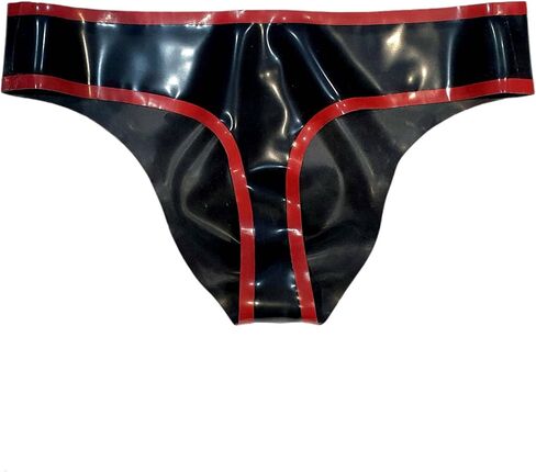 IOKUKI Latex Rubber Thong for Men,Latex G-String Handmade Club Shorts Cosplay Party Accessories in Kuwait