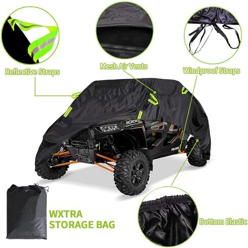 UTV Cover for ETA Motors E-UTV Turbo 2004-2024, Side by Side UTV Cover All Weather Outdoor Storage Watertight with Reflective Strips Heavy Duty SXS Vehicle Cover in Saudi Arabia