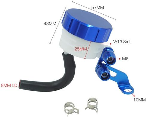Motorcycle Brake Clutch Master Cylinder Fluid Reservoir Tank Oil Cup Universal for Motorcycle Motorbike Scooter (Blue) in Saudi Arabia