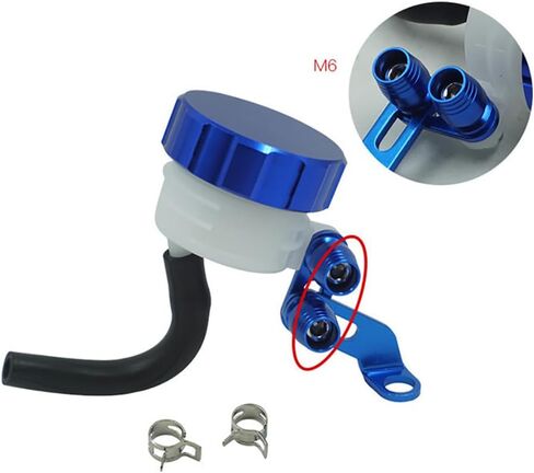 Motorcycle Brake Clutch Master Cylinder Fluid Reservoir Tank Oil Cup Universal for Motorcycle Motorbike Scooter (Blue) in Saudi Arabia