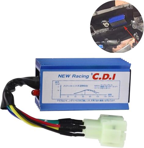 FLYPIG High Performance GY6 6 Pin AC Racing CDI Box for 50cc 125cc 150cc 139QMB 152QMI 157QMJ Chinese Scooter Moped Go Kart ATV Quads Dirt Bike Compatible with XR50 XR70 CRF50 CRF70 in Saudi Arabia