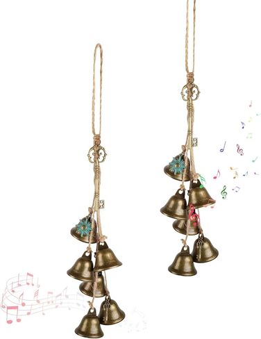 2 Piece Witch Bells for Door,Bells for Door Knob,Witches Bells for Door for Protection,Coffee Shop and Store Decorative Wind Chimes,Decorative Bells for Holidays Such As Christmas and New Year in Saudi Arabia