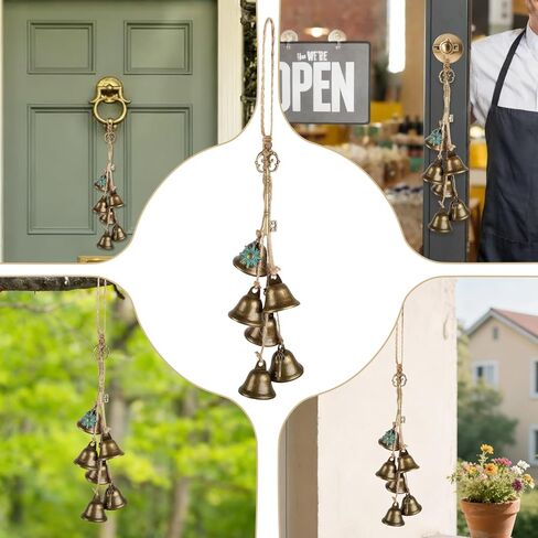 2 Piece Witch Bells for Door,Bells for Door Knob,Witches Bells for Door for Protection,Coffee Shop and Store Decorative Wind Chimes,Decorative Bells for Holidays Such As Christmas and New Year in Saudi Arabia