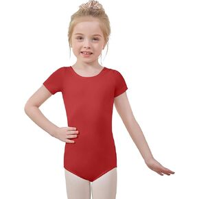 Century Star Short Sleeve Ballet Leotards for Girls 2-14 Years - Toddler Dance Outfits Ballerina Gymnastics Clothes Kids in Kuwait
