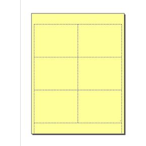 Blank Name Badge Inserts, Print-Ready on 8.5" x 11", 67-lb Yellow Vellum, 6 Badges Per Sheet (4" x 3") - 50 Sheets in Kuwait