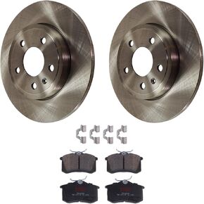 Replacement Rear Brake Disc and Pad Kit 2-Wheel Set compatible with Audi A4 2002-2004 3.0L V6 (320mm Rear Disc) in Kuwait