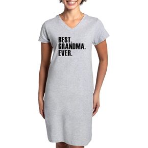 CafePress Best Grandma Ever Women's Nightshirt, Soft Long Pajama Shirt, Cotton PJs/Pyjamas Heather Gray in Saudi Arabia