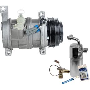 طقم ضاغط مكيف الهواء الاحتياطي متوافق مع كاديلاك إسكاليد ESV 6.0L V8 2003-2004 - مع مكيف هواء خلفي، حامل خرطوم بمسامير in Kuwait