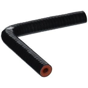 HPS HTSEC90-032-BLK خرطوم توصيل الكوع المقوى بأربع طبقات من السيليكون بدرجة حرارة عالية 90 درجة، الحد الأقصى للضغط 100 رطل لكل بوصة مربعة، طول الساق 4 بوصات على كل جانب، معرف 1/3 بوصة، أسود in Kuwait