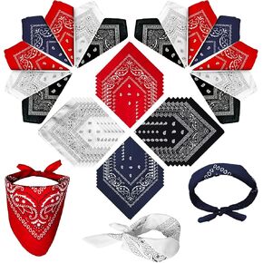 ILHSTY 60 قطعة النساء الرجال بيزلي عصابات السائبة للجنسين عصابات رئيس كاوبوي وشاح ربطة العنق منديل لوازم الحفلات in Kuwait