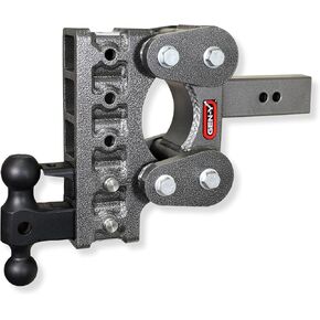 GEN-Y Hitch Heavy Duty Tow Hitch for 2.5" Receiver - 7.5" Drop/Rise with 5 Adjustable Positions, Includes Dual Ball Mount, Pintle Lock and Pins, 10,000 lbs Towing Capacity, 1,100 lbs Tongue Weight in Kuwait
