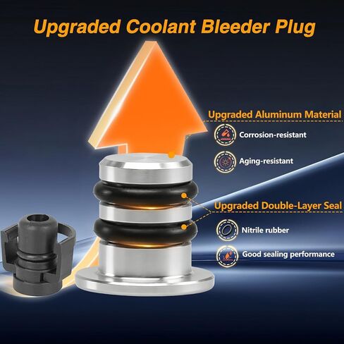 Upgrade Aluminum Water Manifold Plug Compatible with Land Rover Range Rover LR4 Discovery Defender 90 110 2013-2023, Water Outlet Pipe Joint, Coolant Air Bleeder Valve Replace# LR011038 in Saudi Arabia