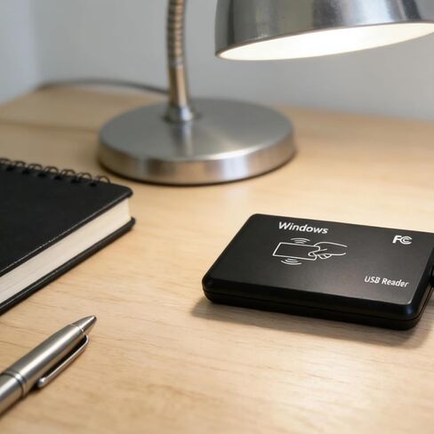 قارئ بطاقات Ic+Id، كاتب قارئ مزدوج التردد، واجهة USB، بدون محرك، 125 كيلو هرتز لبطاقات M1، سرعة البطاقة المدعومة 9600-38400 BPS in Kuwait