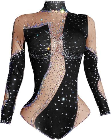 أزياء بريتينج بريق حجر الراين ارتداءها مثير القطب الرقص دي جي يوتار عيد ميلاد نادي احتفال فريق سحب الملكة الزي in Kuwait