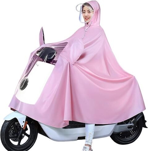 Waterproof rain poncho, Electric bike rainwear, Universal Mobility Cape Cover Rainwear Cycling Hooded Poncho with Mirror for E-bikes,Motorcycles Scooters(Orange,4X-Large) in Saudi Arabia