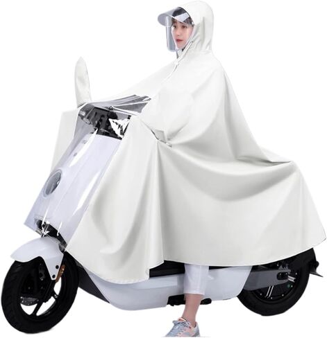 Waterproof rain poncho, Electric bike rainwear, Universal Mobility Cape Cover Rainwear Cycling Hooded Poncho with Mirror for E-bikes,Motorcycles Scooters(Orange,4X-Large) in Saudi Arabia