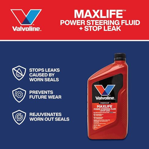 سائل التوجيه المعزز Vavoline MaxLife PS وSL مع توقف التسربات، ويمنع تآكل الرغوة والأكسدة لـ Meets GM 1050017، وChrysler 5931، وFord M2C195-A، 32oz in Saudi Arabia