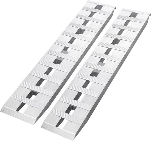 منحدرات مقطورة من الألومنيوم مقاس 72 × 15، منحدرات تحميل شديدة التحمل بسعة 6000 رطل للدراجة والدراجات النارية والجرارات وATV/UTV والشاحنات وحامل السيارات مع أطراف سكين وخطاف، قطعتان in Kuwait