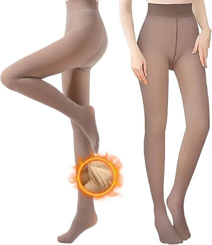 جوارب طويلة مبطنة بالصوف للنساء، جوارب طويلة شفافة ودافئة، جوارب حرارية سميكة وشفافة in Kuwait