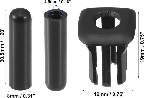 X AUTOHAUX 1 Set No.51211805643/51216754240/51417271381 مقبض قضيب قفل الباب وغطاء أزرار القفل أسود لسيارات BMW 328i 2007-2013 in Kuwait
