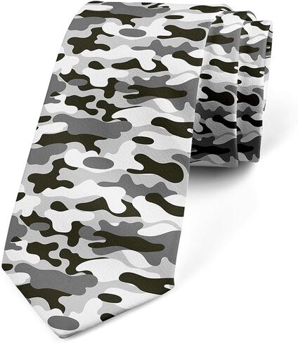 Castle Fairy Camouflage Ties Formal Party Business Neckties Leopard Print Camo Men's Fashion Neckties 57X3 Inch in Kuwait