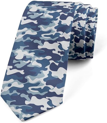 Castle Fairy Camouflage Ties Formal Party Business Neckties Leopard Print Camo Men's Fashion Neckties 57X3 Inch in Kuwait