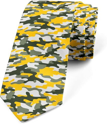 Castle Fairy Camouflage Ties Formal Party Business Neckties Leopard Print Camo Men's Fashion Neckties 57X3 Inch in Kuwait