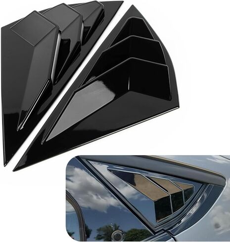 PSLER Side Scoop Louvers Cover for Mach E 2021 2022 2023 2024 2025 Window Visor Cover (Glossy Black) in Saudi Arabia