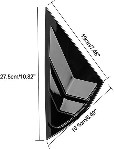 PSLER Side Scoop Louvers Cover for Mach E 2021 2022 2023 2024 2025 Window Visor Cover (Glossy Black) in Saudi Arabia