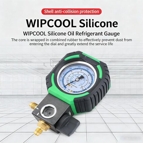 مقياس التبريد Eujgoov HVAC مع ضوء LED لأداة إصلاح خط التيار المتردد R410A R32 0-500 PSI in Kuwait