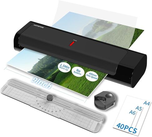 جهاز تغليف حراري OL253 للمعلمين والمكاتب المنزلية، جهاز تغليف سطح المكتب سريع التسخين مع تغليف ناعم وخالي من الفقاعات، يناسب أكياس بحجم A4 وLetter، سعة 3-5 مل in Kuwait