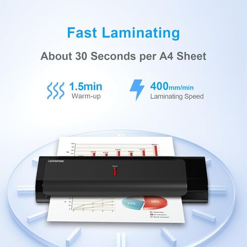 جهاز تغليف حراري OL253 للمعلمين والمكاتب المنزلية، جهاز تغليف سطح المكتب سريع التسخين مع تغليف ناعم وخالي من الفقاعات، يناسب أكياس بحجم A4 وLetter، سعة 3-5 مل in Kuwait