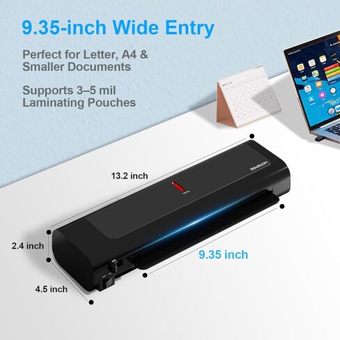 جهاز تغليف حراري OL253 للمعلمين والمكاتب المنزلية، جهاز تغليف سطح المكتب سريع التسخين مع تغليف ناعم وخالي من الفقاعات، يناسب أكياس بحجم A4 وLetter، سعة 3-5 مل in Kuwait