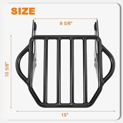 Black Detachable Two-Up Luggage Rack Motorcycle Rear Mounting Rack for Harley Touring Street Glide Road King Road Glide Electra Glide CVO Limited Custom 2009-2025 in Saudi Arabia
