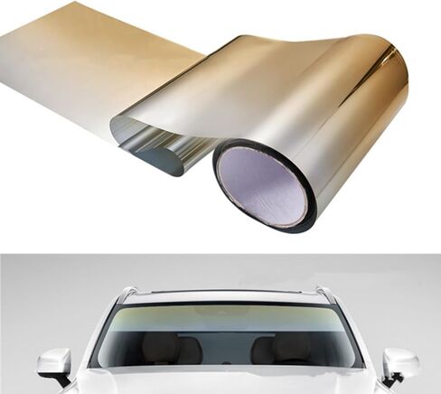 2Pack Car Window Film, Sun Visor Strip Tint Film, Auto Tint Film, Car Front Windshield Protect Shade Sticker, Windshield Solar Protection Film for Shading and Filtration (Gradient Golden) in Saudi Arabia