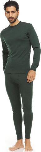 100% Merino Wool - Men's Midweight Top and Bottom - Thermal Base Layer Set - Forest Green - Large in Saudi Arabia