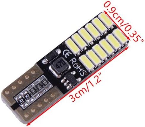 2Pcs 12V T10 6000K White LED Parking C-Light Bulbs Compatible for Subaru WRX 2015-2021 in Saudi Arabia