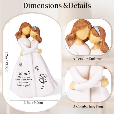 Mom Birthday Gifts: 5.2" Mother and Daughter Resin Figurine - Sentimental Gift for Mom from Daughter - Mother’s Day and Christmas Keepsake in Saudi Arabia