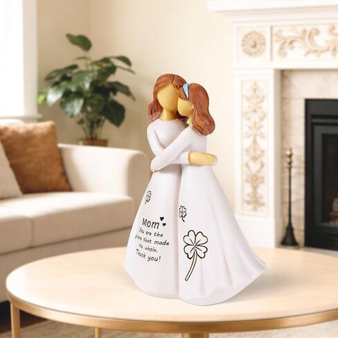 Mom Birthday Gifts: 5.2" Mother and Daughter Resin Figurine - Sentimental Gift for Mom from Daughter - Mother’s Day and Christmas Keepsake in Saudi Arabia