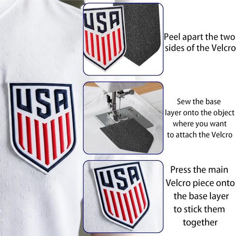 2 PCS World Cup US 2026 American Soccer Patch Embroidered Shield Sew-On with Hook and Loop for Backpacks Caps Hats Jackets, Uniform Emblems Sports Event Merchandise Gift for Soccer Fan Football Player in Saudi Arabia