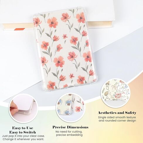 12 قطعة من ورق البطاقات مقاس 6.2 × 4.3 بوصة للقارئ الإلكتروني، وإدراج للحافظة الشفافة، و1 قطعة سحرية لقابس الغبار، و1 سحر سلسلة، وغطاء خلفي للقارئ الإلكتروني على شكل زهرة للقارئ الإلكتروني الأساسي in Kuwait