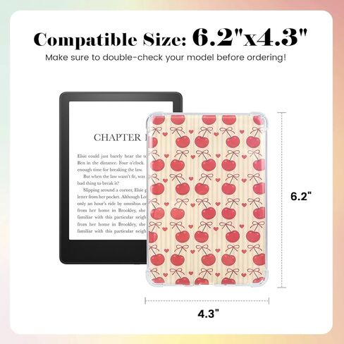 12 قطعة من ورق البطاقات مقاس 6.2 × 4.3 بوصة للقارئ الإلكتروني، وإدراج للحافظة الشفافة، و1 قطعة سحرية لقابس الغبار، و1 سحر سلسلة، وغطاء خلفي للقارئ الإلكتروني على شكل زهرة للقارئ الإلكتروني الأساسي in Kuwait