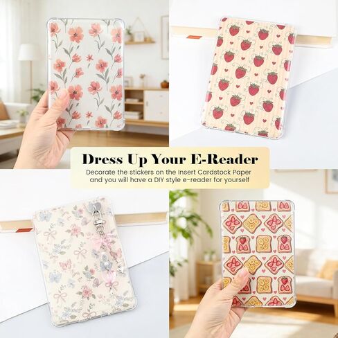 12 قطعة من ورق البطاقات مقاس 6.2 × 4.3 بوصة للقارئ الإلكتروني، وإدراج للحافظة الشفافة، و1 قطعة سحرية لقابس الغبار، و1 سحر سلسلة، وغطاء خلفي للقارئ الإلكتروني على شكل زهرة للقارئ الإلكتروني الأساسي in Kuwait