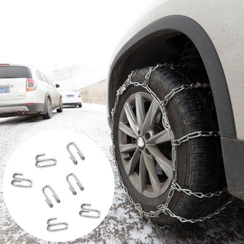 10 Pack Tire Chains Hooks Snow Heavy Duty 1/4" Cross Chains Hook Stainless Steel Chain Repair Hook for Light Trucks and Suv in Saudi Arabia