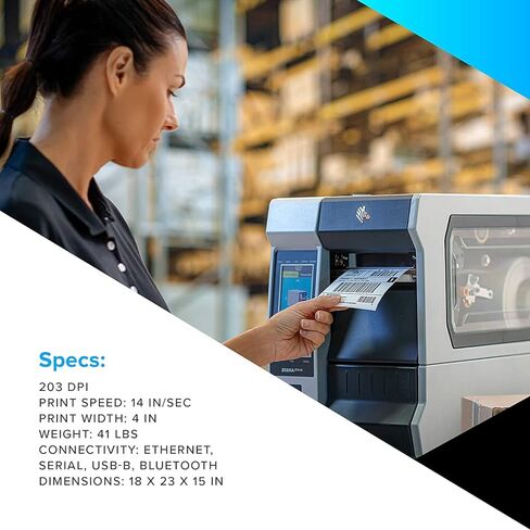 ZEBRA ZT411 203 dpi Thermal Transfer Industrial Printer Print Width 4 Inches Features Serial, USB, Ethernet, and Bluetooth Connecting Options - ZT41142 JTTANDS in Saudi Arabia