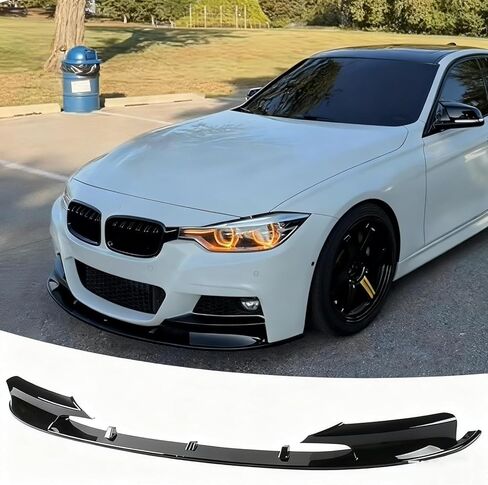 Front Bumper Lip Splitter Spoiler Fit for BMW F30 F31 M Sport 3 Series 2012-2018 328i/ 330i/ 335i/ 340i/ 330e Accessories Air Chin Body Kit (Carbon Fiber Style) in Saudi Arabia