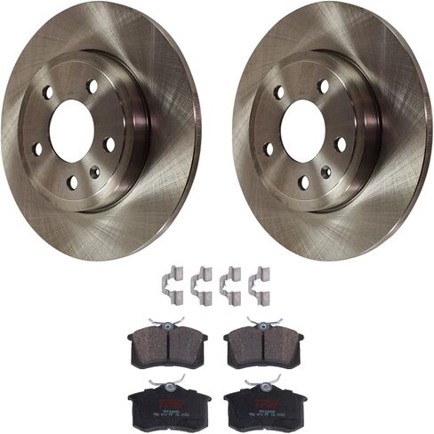 Replacement Rear Brake Disc and Pad Kit 2-Wheel Set compatible with Audi A4 2001-2004 1.8L I4 (320mm Rear Disc) in Saudi Arabia